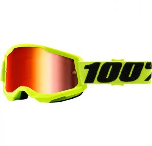 GOGGLES 100% - STRATA 2 - FLUO YELLOW MIRROR RED
