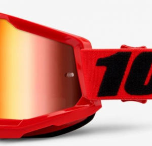 GOGGLES 100% - STRATA 2- ORANGE MIRROR RED
